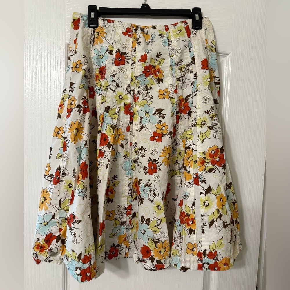 CAbi Floral A-Line Skirt